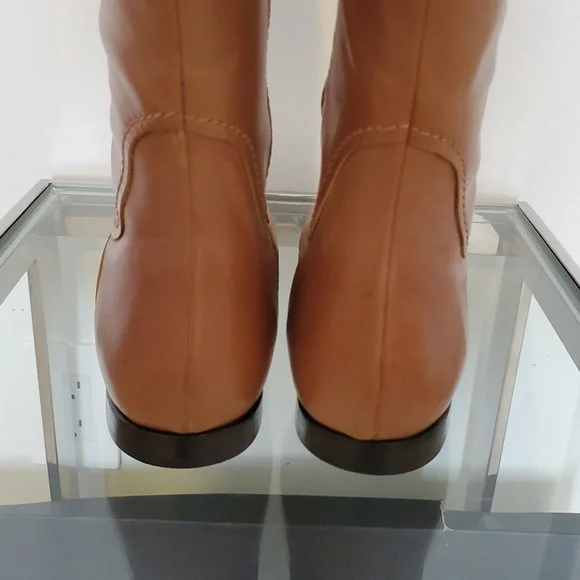 Love David&Richard women’s Camel Knee-High Leather Boots Size 40 like new in box - Picture 7 of 9